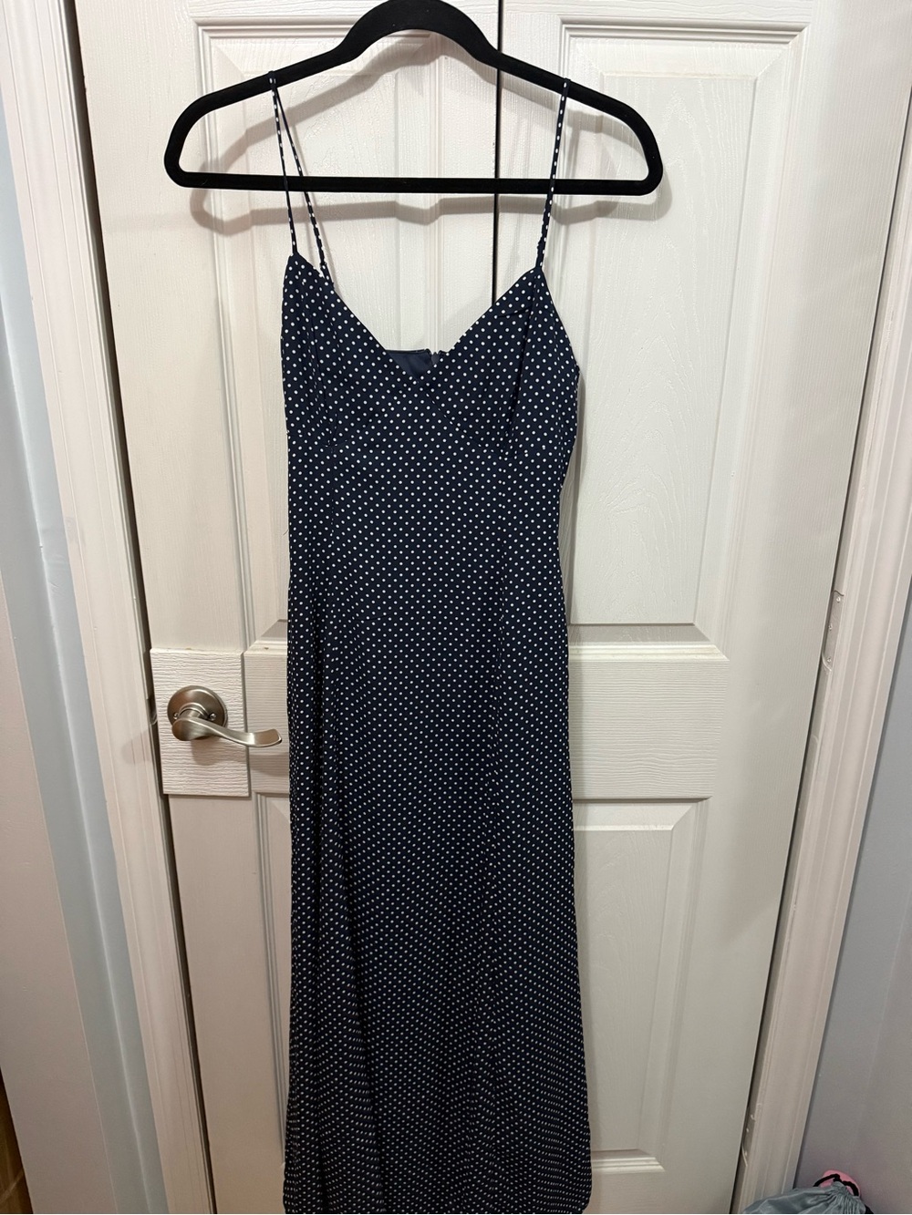 Altar’d State Navy Polka dot dress - Picture 2 of 4